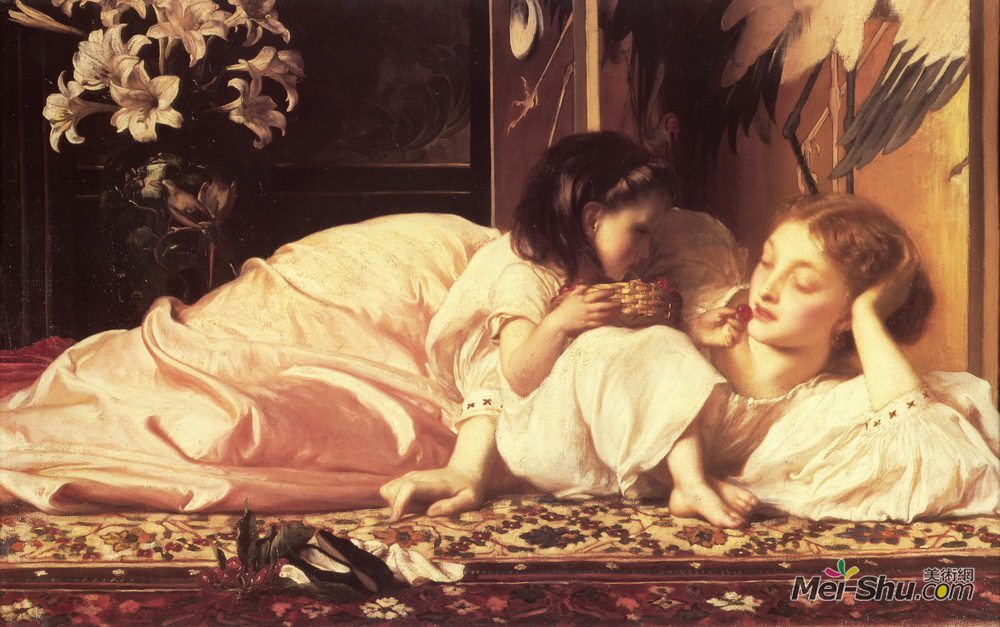 洛尔德·弗雷德里克·莱顿(Frederic Leighton)高清作品《母子》