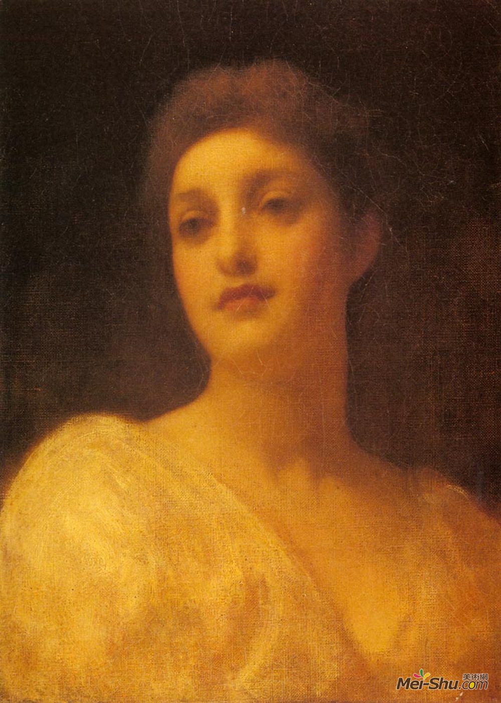 洛尔德·弗雷德里克·莱顿(Frederic Leighton)高清作品《一个女孩的头》