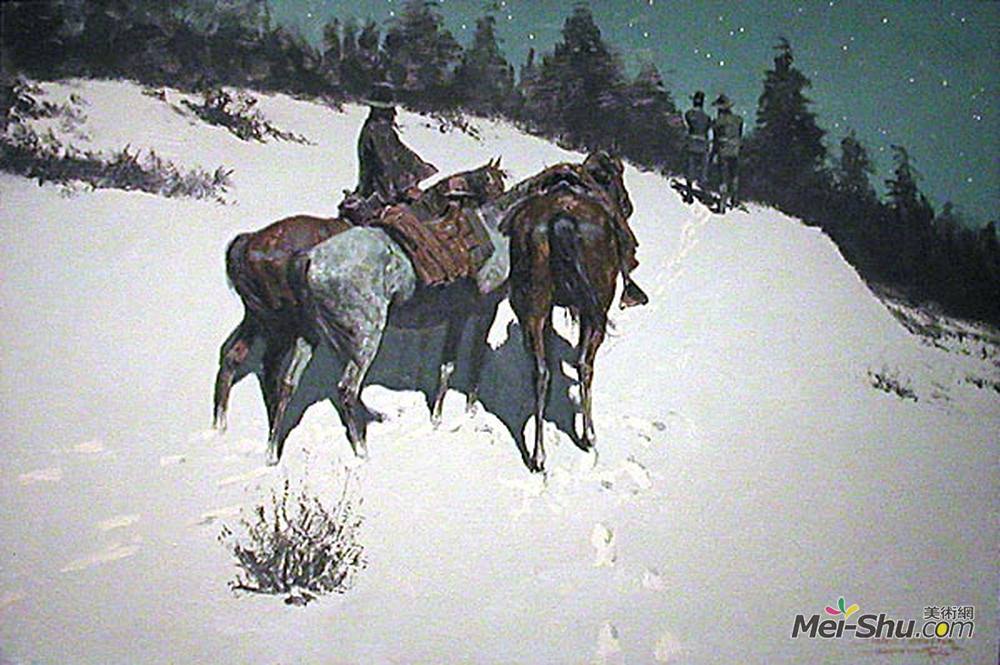 费雷德里克·雷明顿(Frederic Remington)高清作品《侦察》