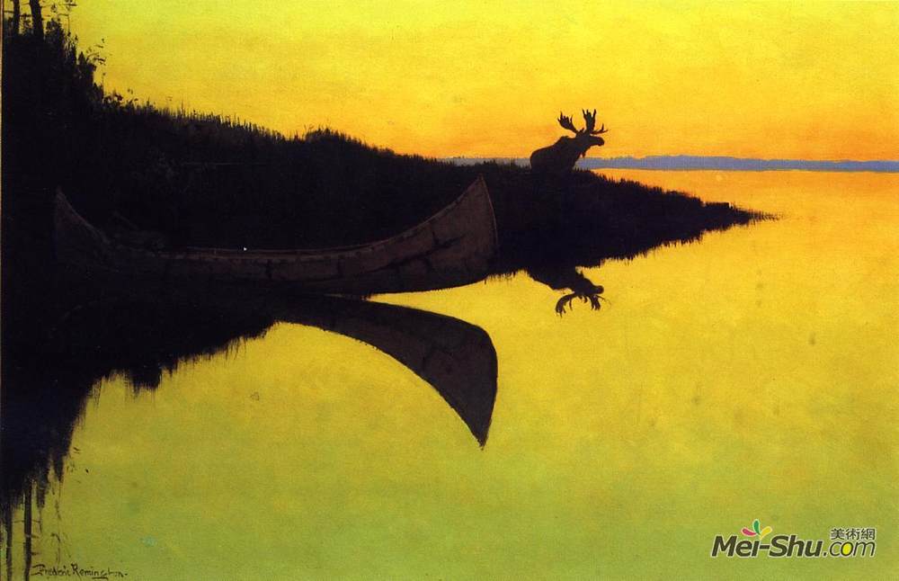 费雷德里克·雷明顿(Frederic Remington)高清作品《来电话》