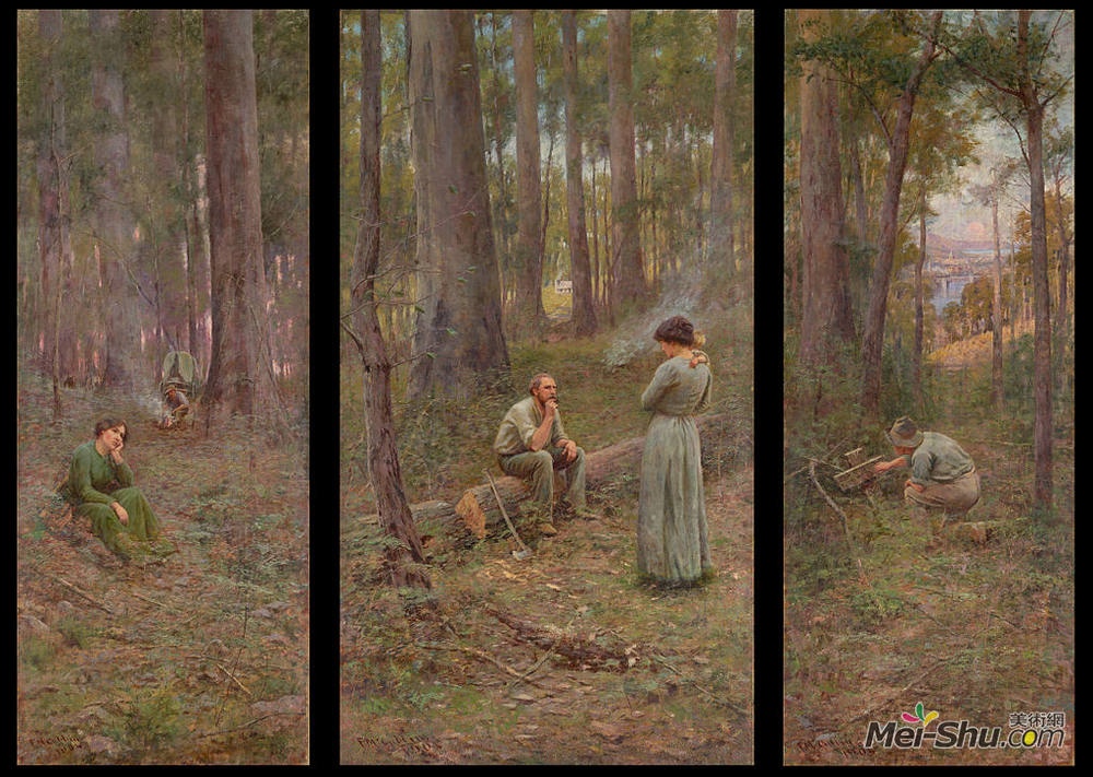 弗雷德里克·麦卡宾(Frederick McCubbin)高清作品《拓荒者》