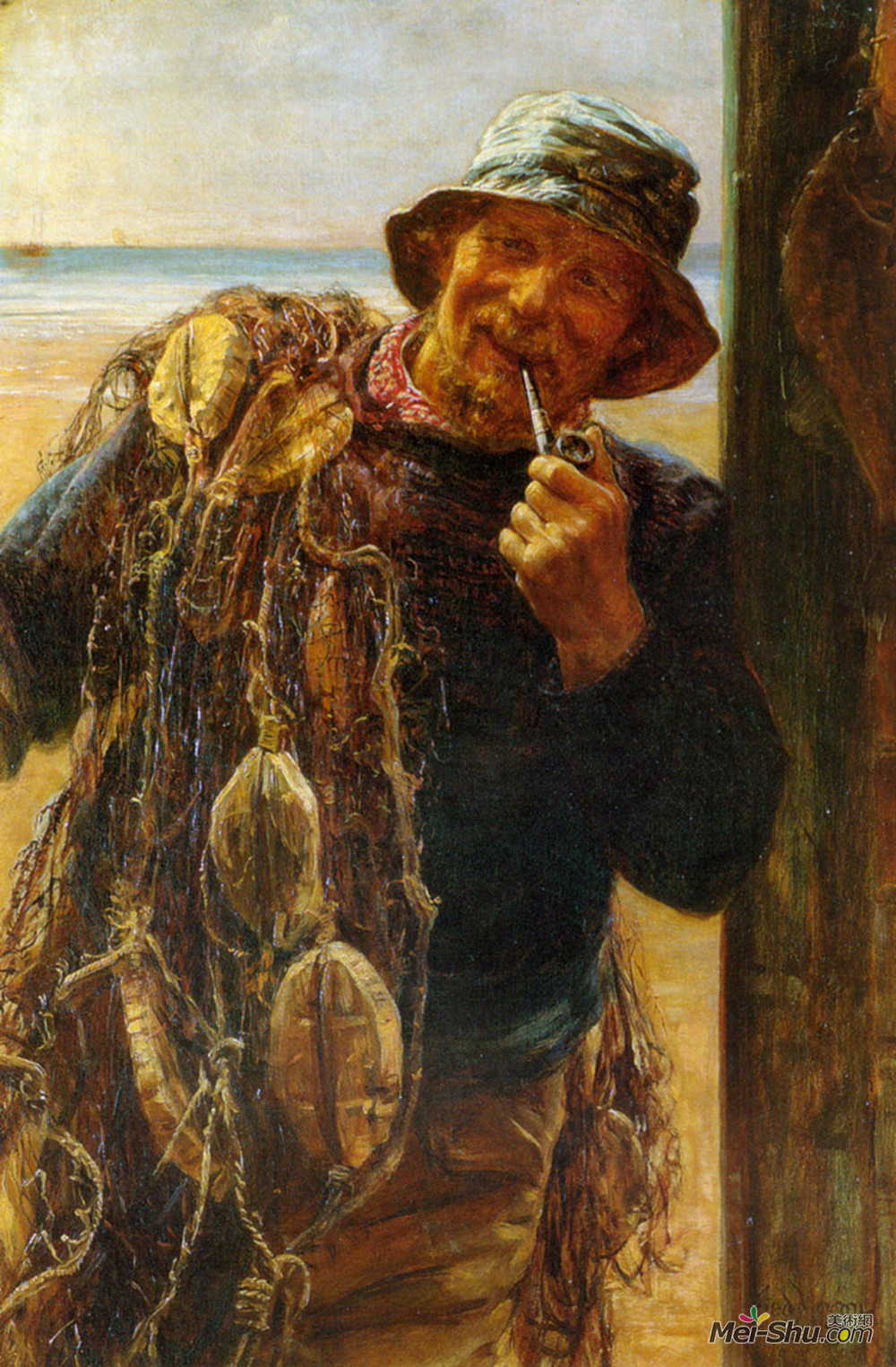 弗雷德里克·摩根(Frederick Morgan)高清作品《快活的渔夫》
