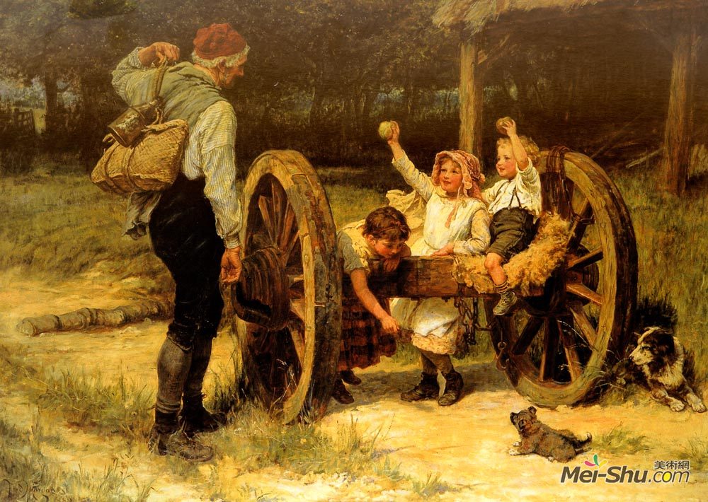 弗雷德里克·摩根(Frederick Morgan)高清作品《欢天喜地》