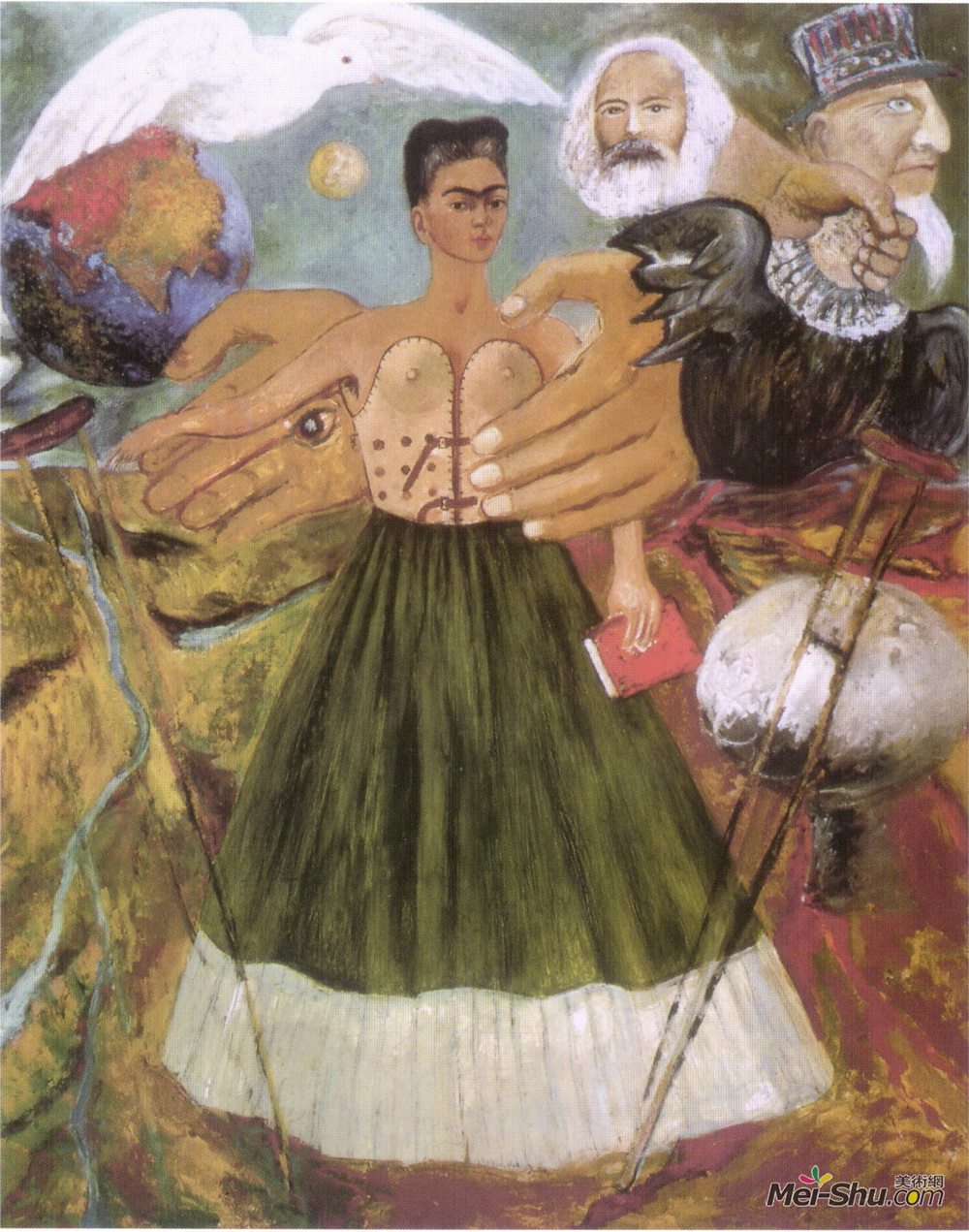 弗里达·卡洛(Frida Kahlo)高清作品《马克思主义会给病人带来健康》