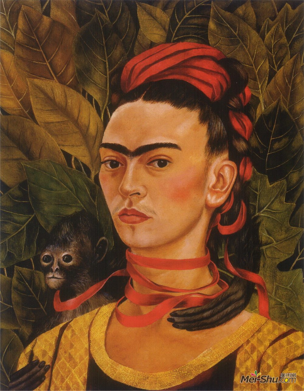 弗里达·卡洛(Frida Kahlo)高清作品《猴子的自画像》