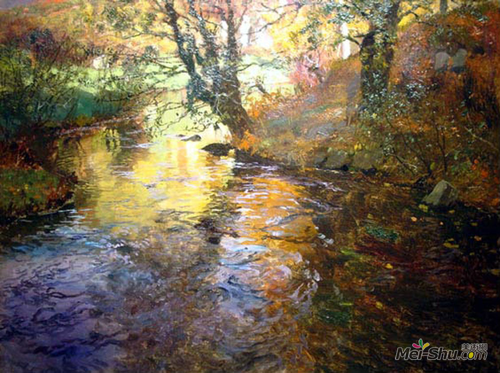弗里茨·索尔洛(Frits Thaulow)高清作品《在坎佩莱尔》