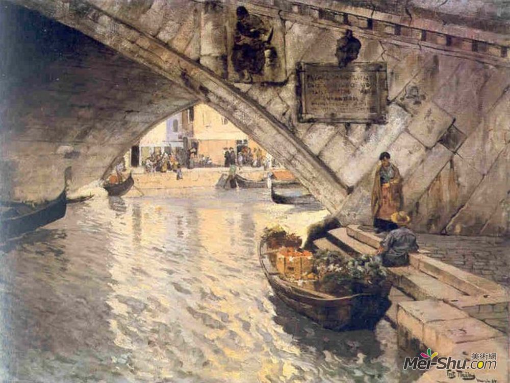 弗里茨·索尔洛(Frits Thaulow)高清作品《里亚托》