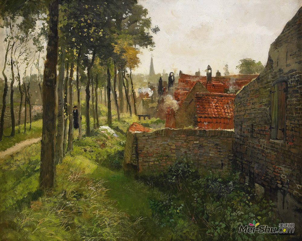 弗里茨·索尔洛(Frits Thaulow)高清作品《神父》