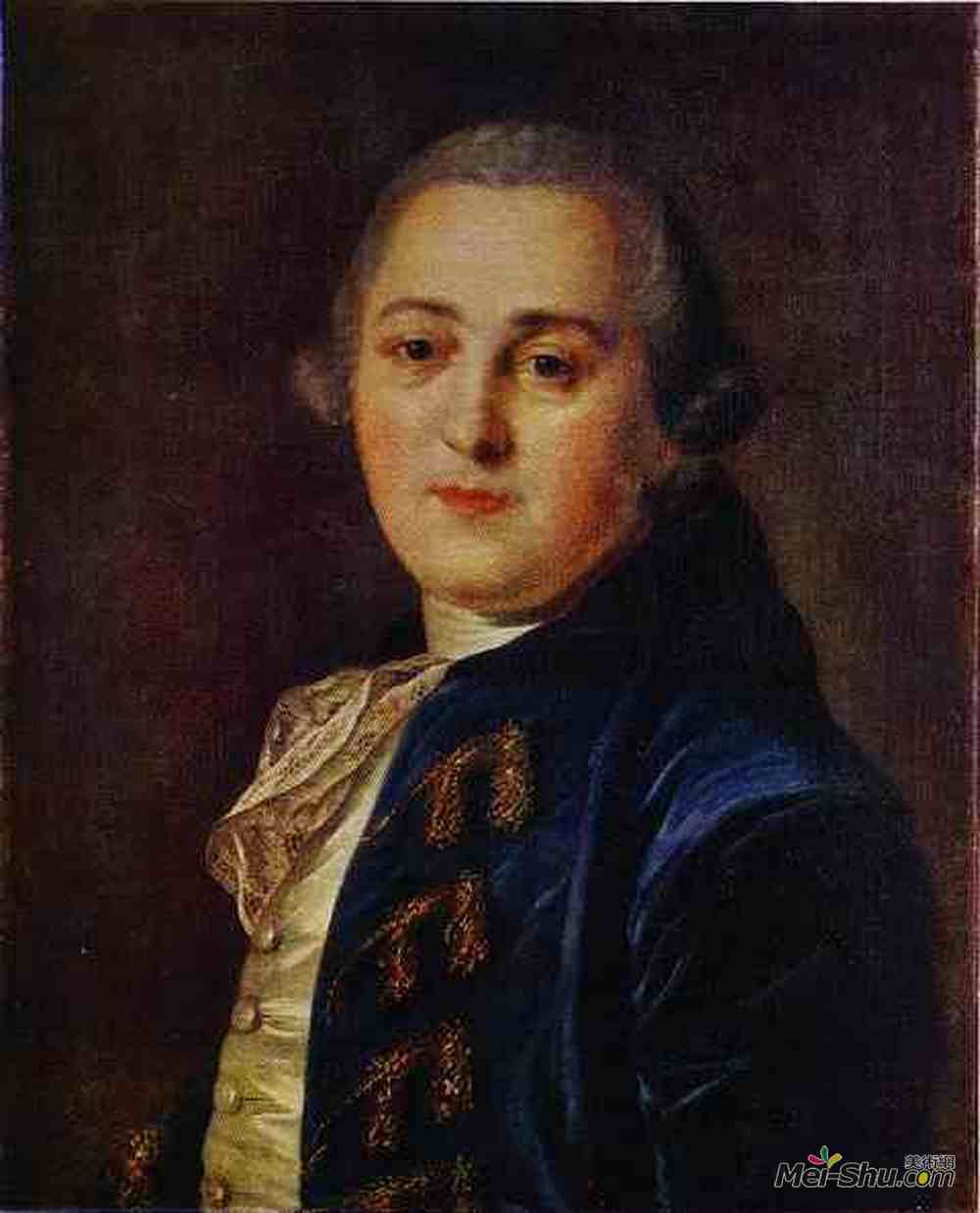 费奥多尔·罗科托夫(Fyodor Rokotov)高清作品《Portrait of N.A.Demidov》