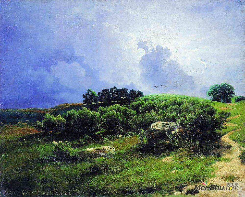 费奥多尔·瓦西里耶夫(Fyodor Vasilyev)高清作品《雷雨前》