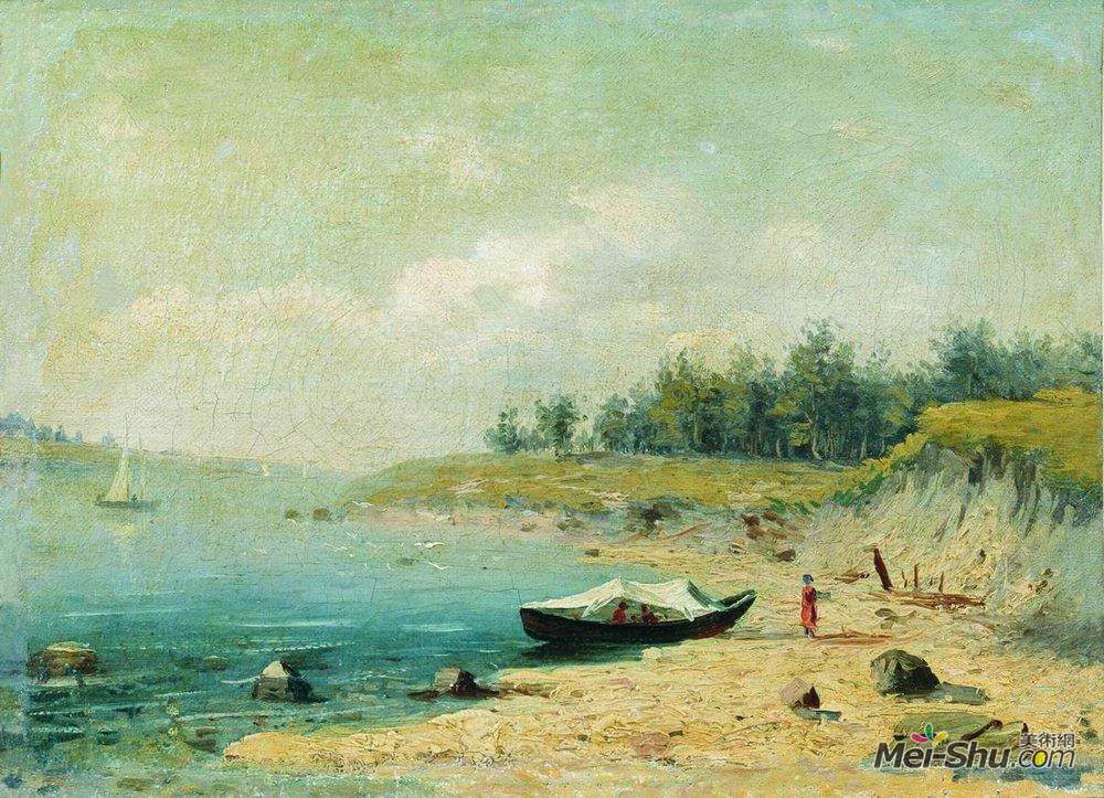 费奥多尔·瓦西里耶夫(Fyodor Vasilyev)高清作品《伏尔加河畔》