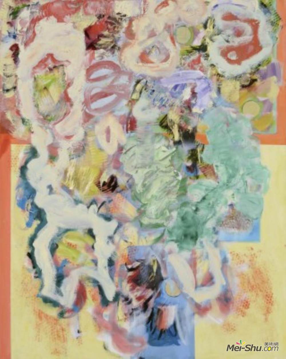 加里·拉格(Gary Wragg)高清作品《橙色边缘，黄色和绿色；阿克罗波利斯残留物》