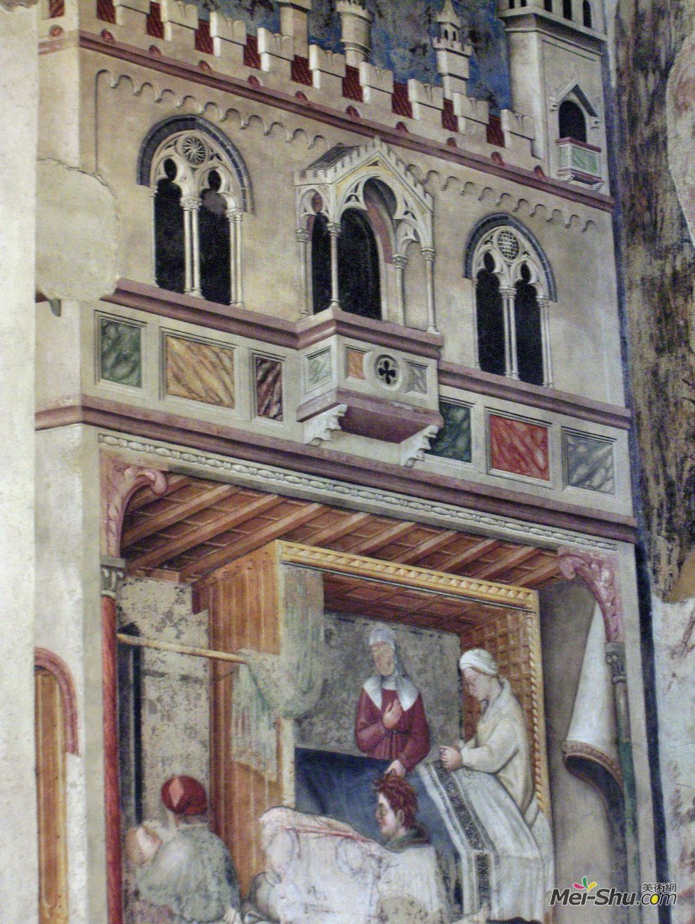 詹蒂莱·达·法布里亚诺(Gentile da Fabriano)高清作品《凉廊（罗马的建国）》
