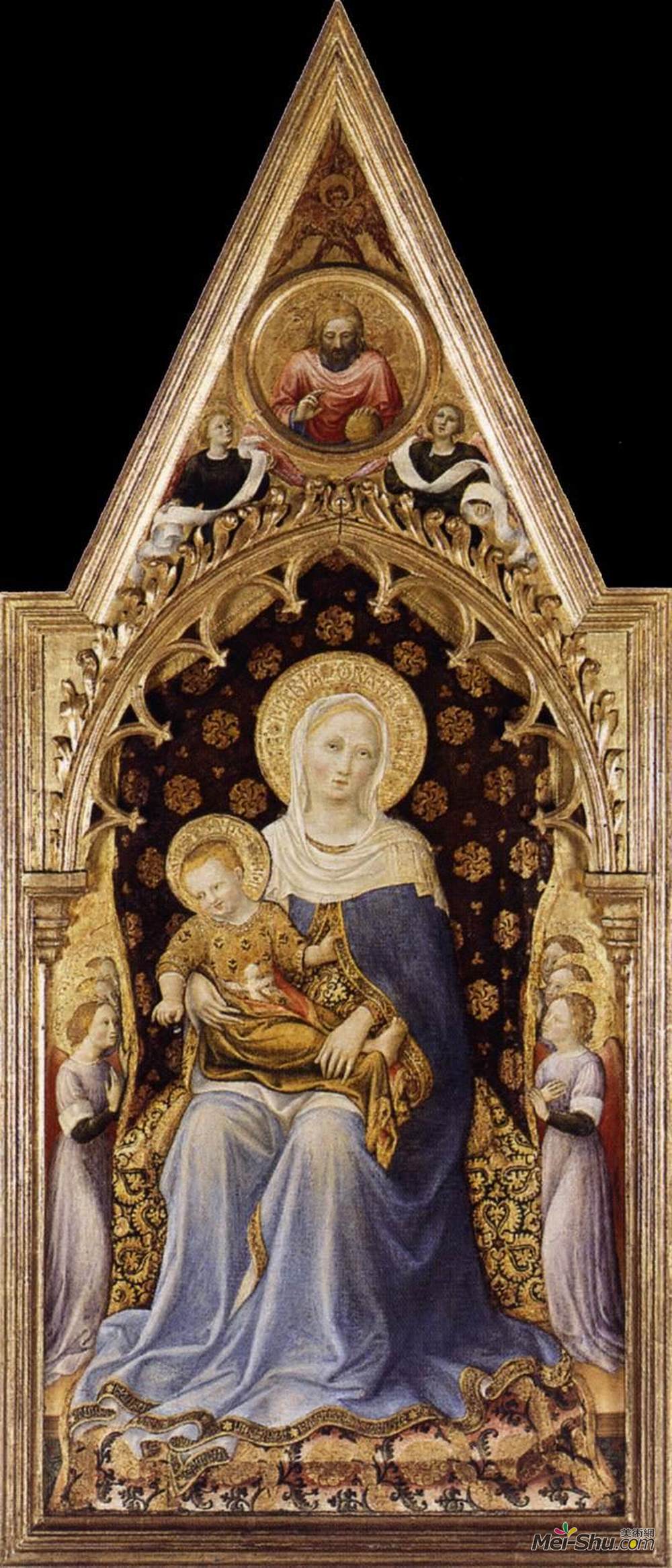 詹蒂莱·达·法布里亚诺(Gentile da Fabriano)高清作品《Quaratesi Altarpiece, Virgin and Child》