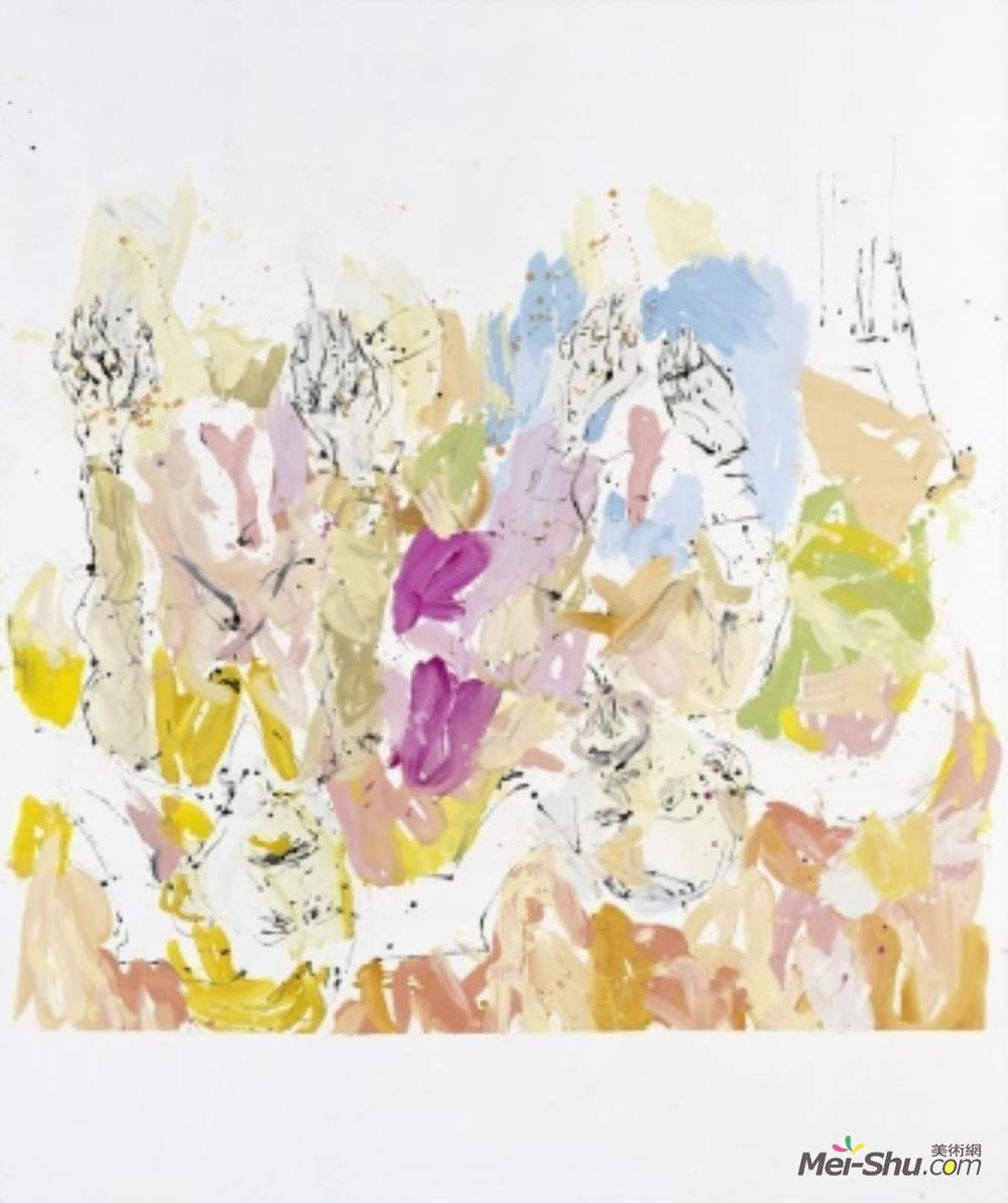 乔治·巴塞利兹(Georg Baselitz)高清作品《Anselm hatte eine Marienerscheinung, er sah die Madonna in b》