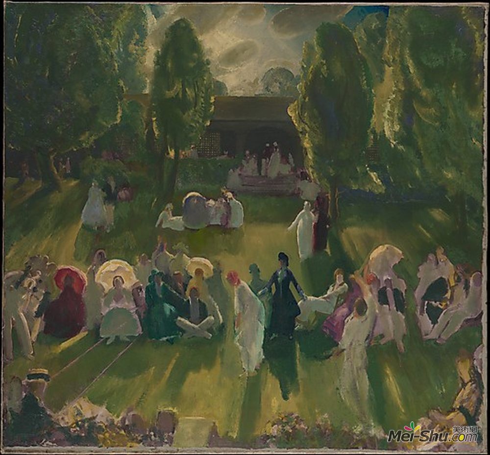 乔治·贝洛斯(George Bellows)高清作品《新港网球》