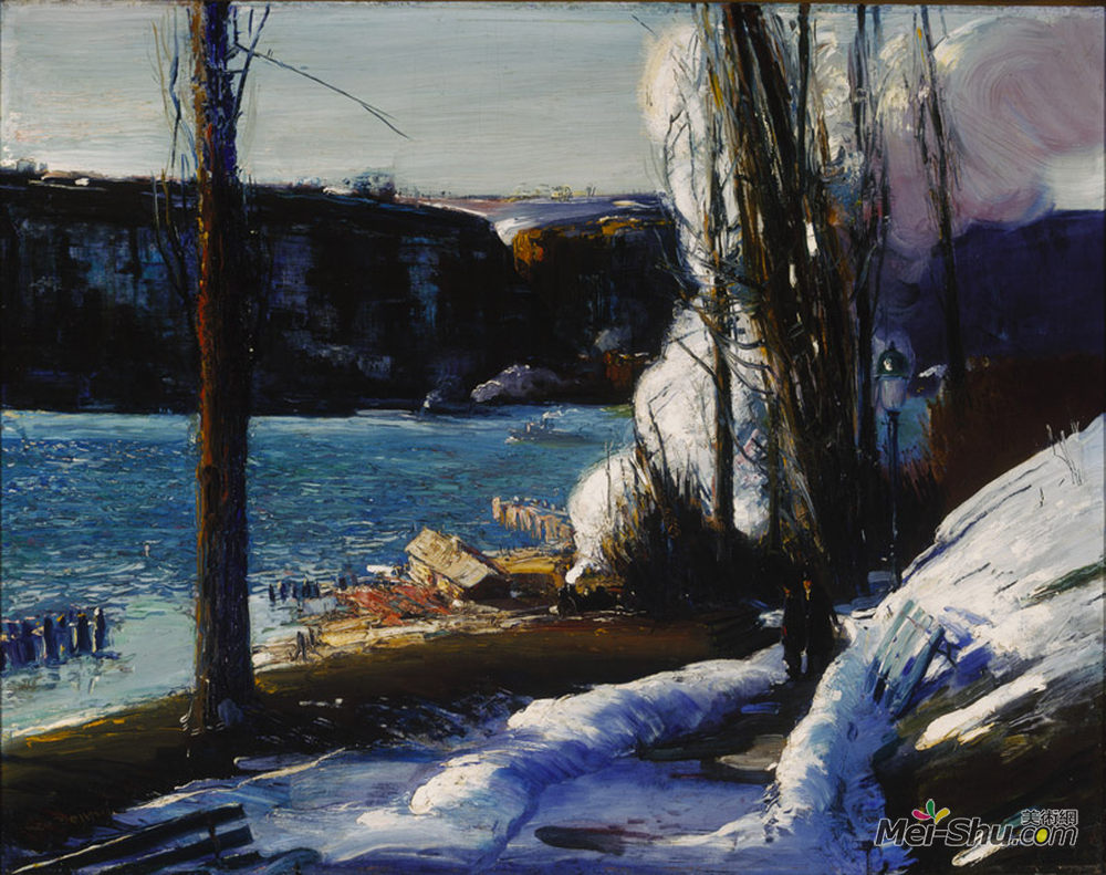 乔治·贝洛斯(George Bellows)高清作品《栅栏》