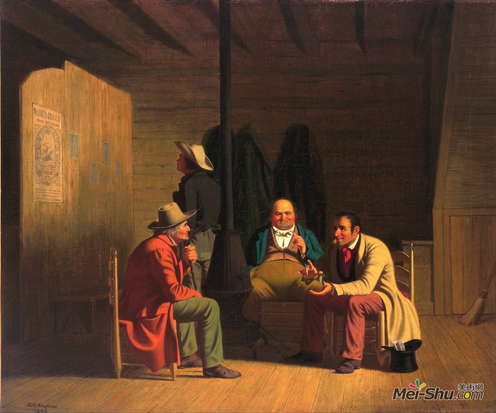 乔治·迦勒宾·宾汉姆(George Caleb Bingham)高清作品《乡村政治家》