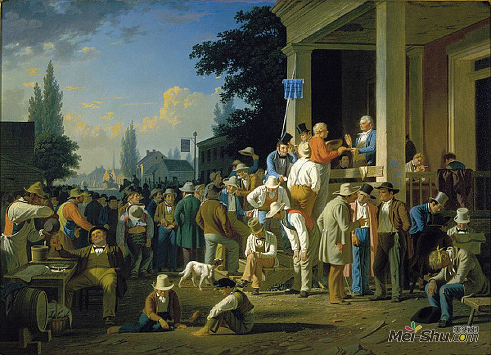 乔治·迦勒宾·宾汉姆(George Caleb Bingham)高清作品《县选举》