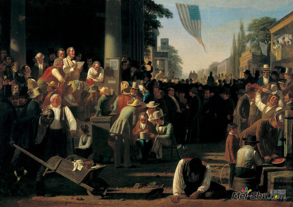 乔治·迦勒宾·宾汉姆(George Caleb Bingham)高清作品《人民的裁定》