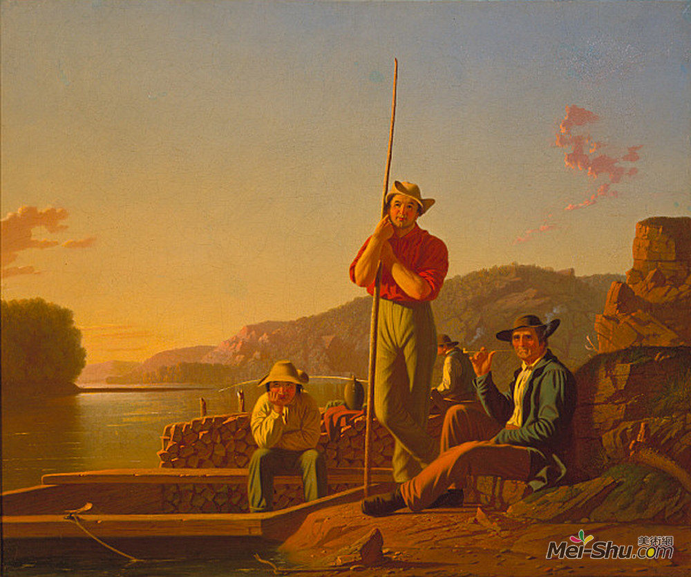 乔治·迦勒宾·宾汉姆(George Caleb Bingham)高清作品《木船》