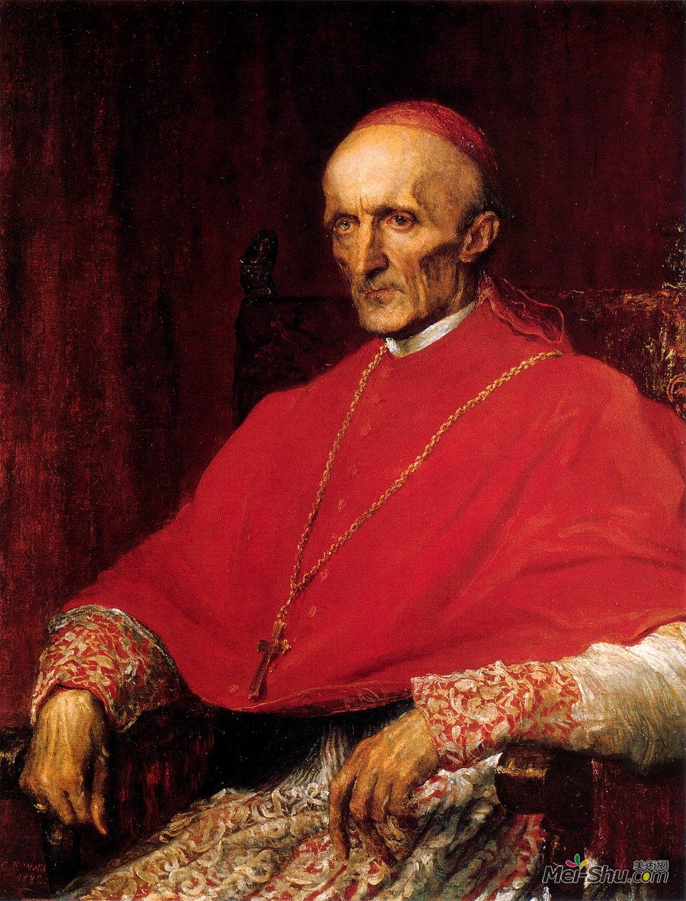 乔治·费德里科·沃茨(George Frederick Watts)高清作品《红衣主教曼宁》