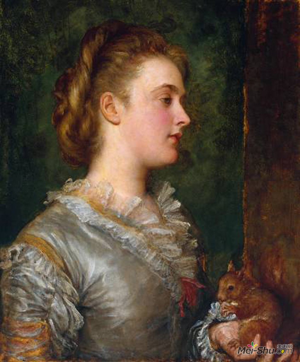 乔治·费德里科·沃茨(George Frederick Watts)高清作品《多萝西坦南特，后来的斯坦利夫人》