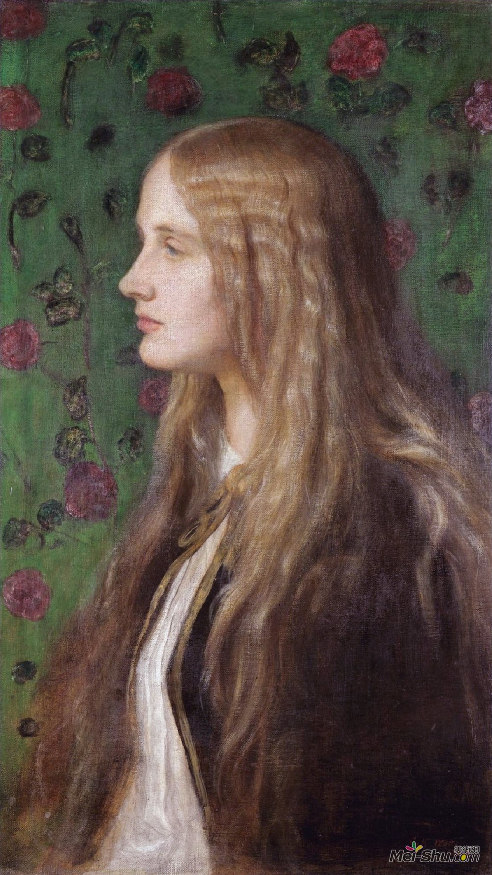 乔治·费德里科·沃茨(George Frederick Watts)高清作品《伊迪丝维利尔斯，后来莱顿伯爵夫人》