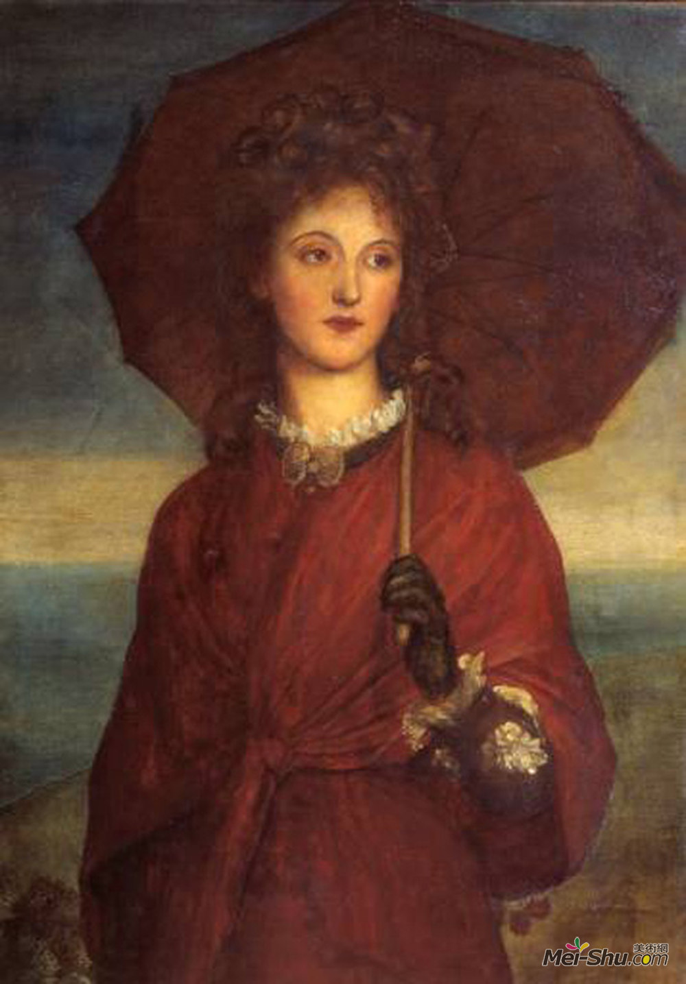 乔治·费德里科·沃茨(George Frederick Watts)高清作品《Eveleen Tennant, later Mrs F.W.H. Myers》