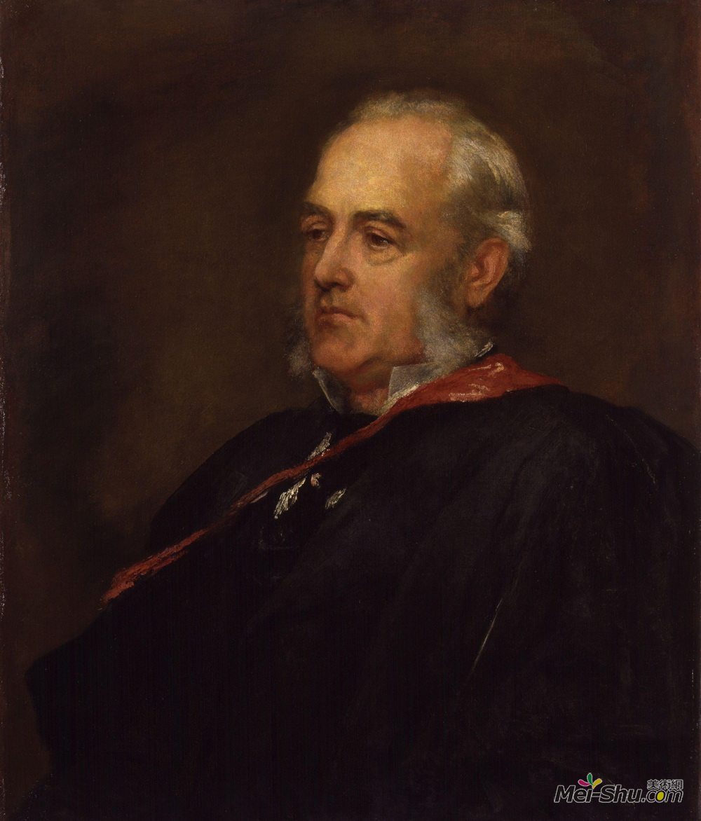 乔治·费德里科·沃茨(George Frederick Watts)高清作品《Friedrich Max M&üller》