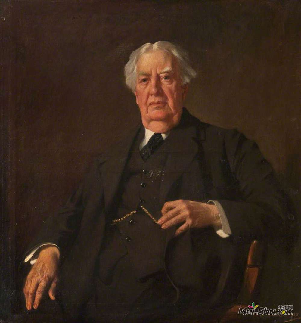 乔治·亨利(George Henry)高清作品《Sir Hector Clare Cameron, President of the Faculty of Physic》