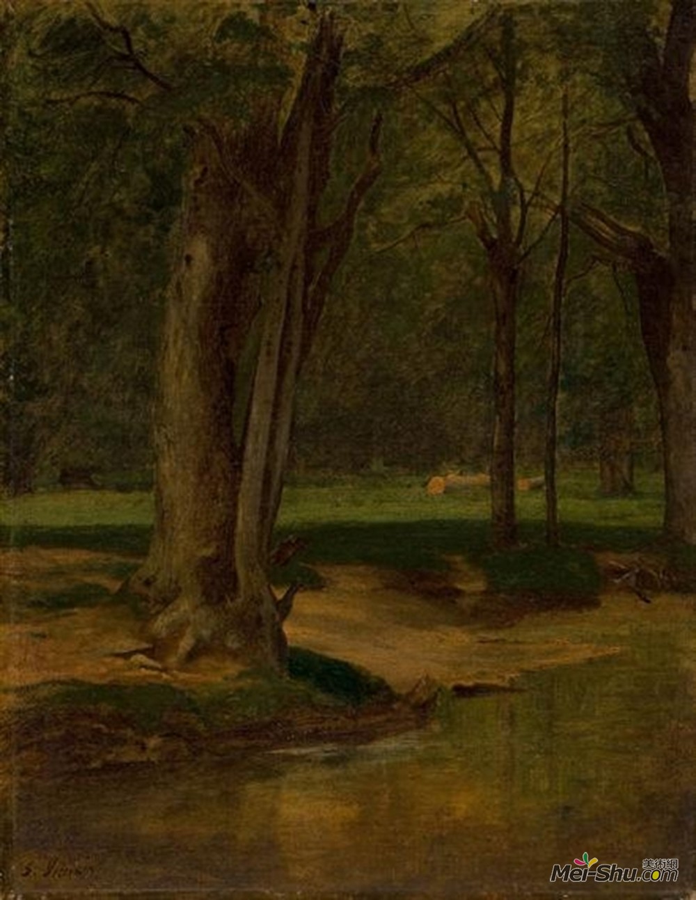 乔治·英尼斯(George Inness)高清作品《鳟鱼溪，北康威》