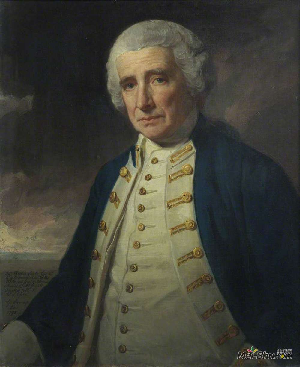 乔治·罗姆尼(George Romney)高清作品《Admiral John Forbes (1714–1796)》
