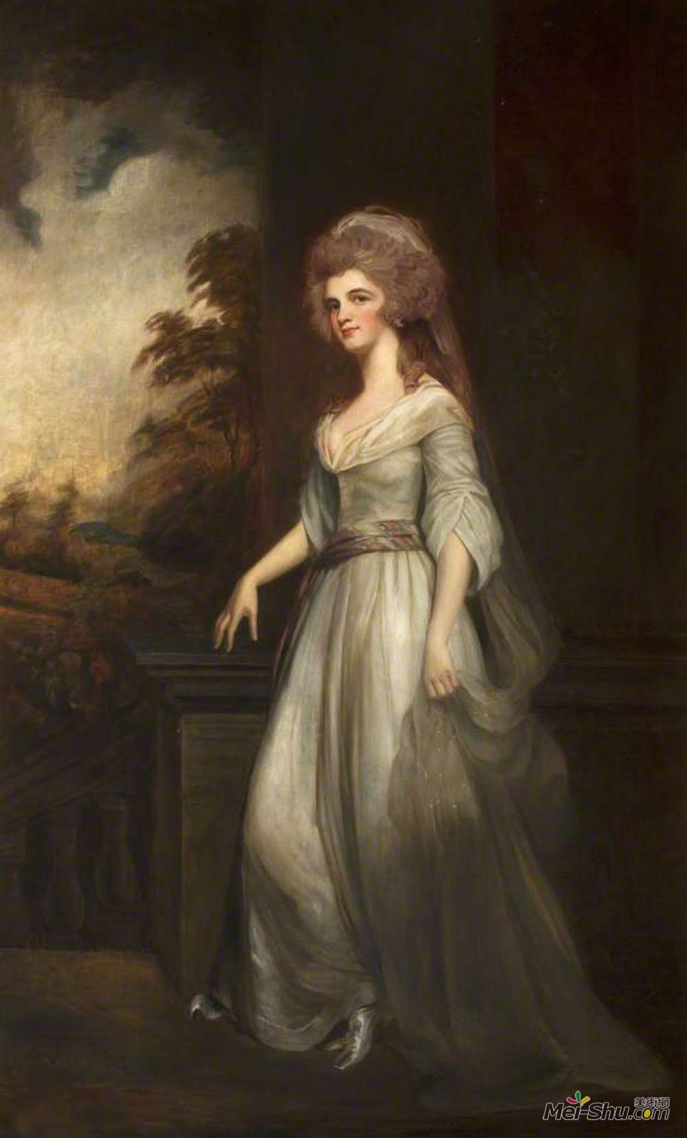 乔治·罗姆尼(George Romney)高清作品《Eleanor (d.1856), Countess of Lauderdale》