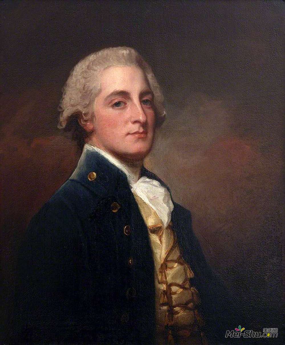 乔治·罗姆尼(George Romney)高清作品《George Evelyn Boscawen, 3rd Viscount Falmouth (1758–1808)》