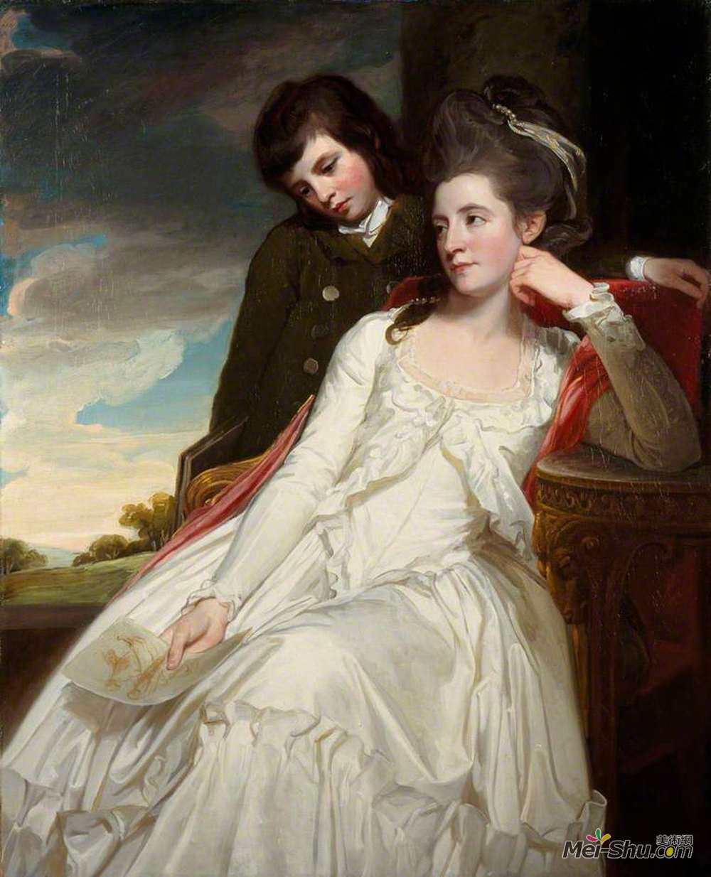 乔治·罗姆尼(George Romney)高清作品《简·马克斯韦尔（1749年至1812年），戈登公爵夫人，妻子的妻子》