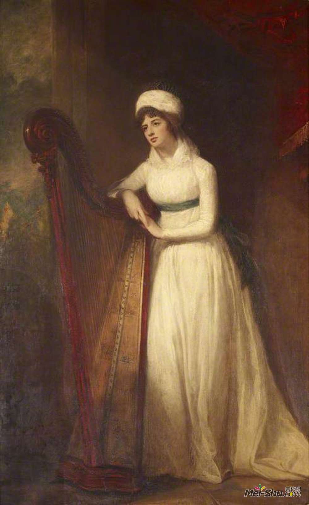乔治·罗姆尼(George Romney)高清作品《Lady Louisa Theodosia Hervey (1767–1821), Countess of Liver》