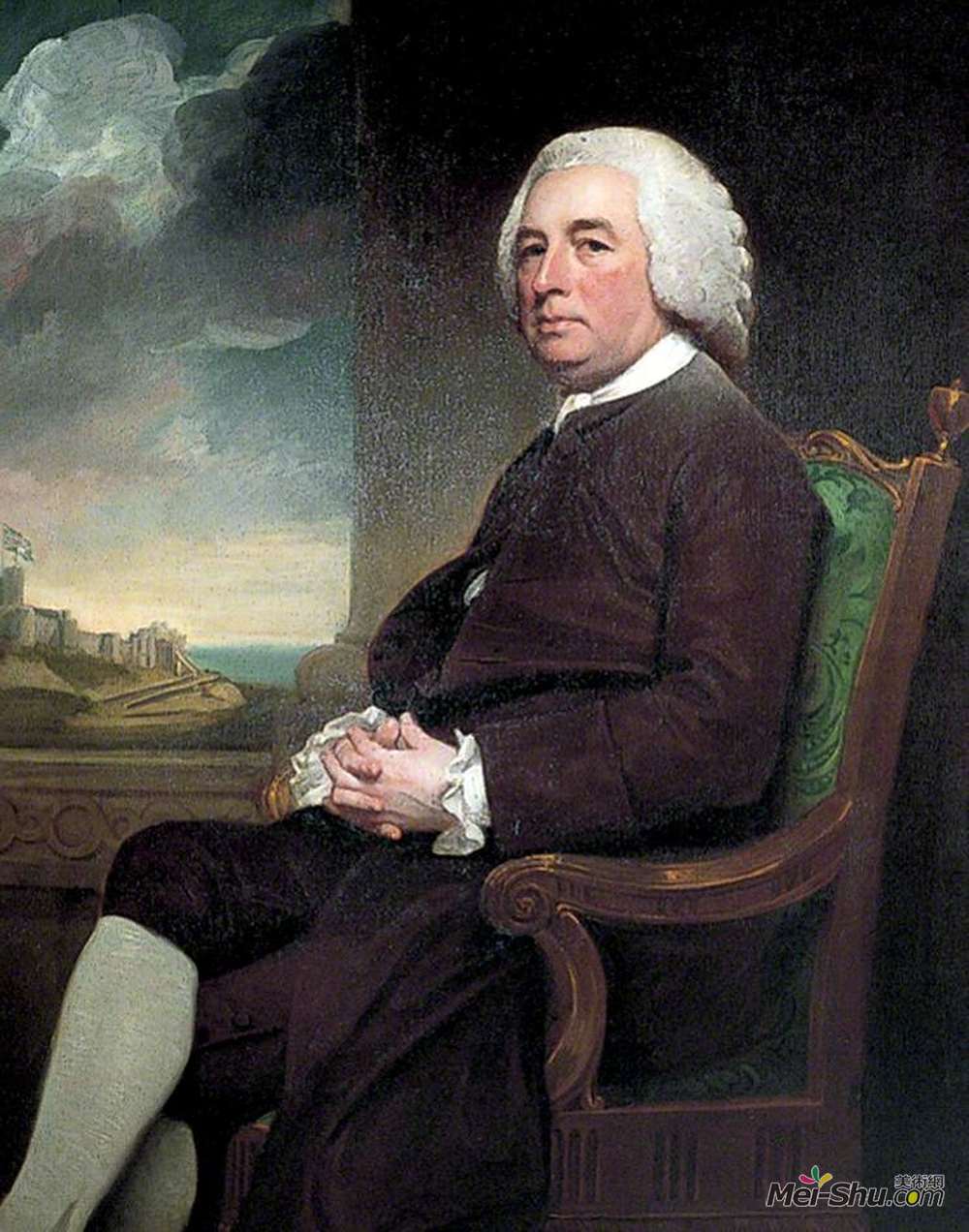 乔治·罗姆尼(George Romney)高清作品《迈克尔罗素，代理粮食部多佛》