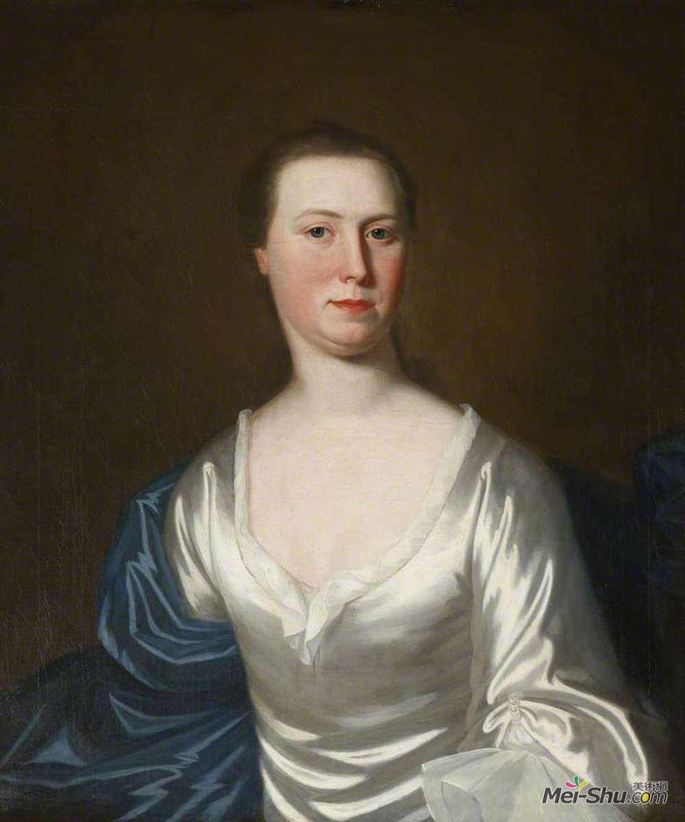 乔治·罗姆尼(George Romney)高清作品《Mrs Jane Wilson, n&ée Morland, of Capplethwaite Hall》
