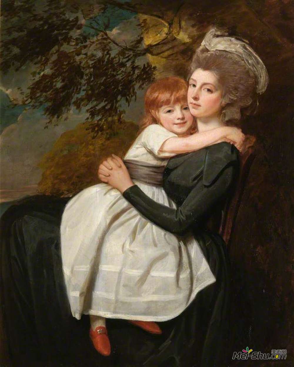 乔治·罗姆尼(George Romney)高清作品《Mrs Stratford Canning, n&ée Mehetebel Patrick (1777–》
