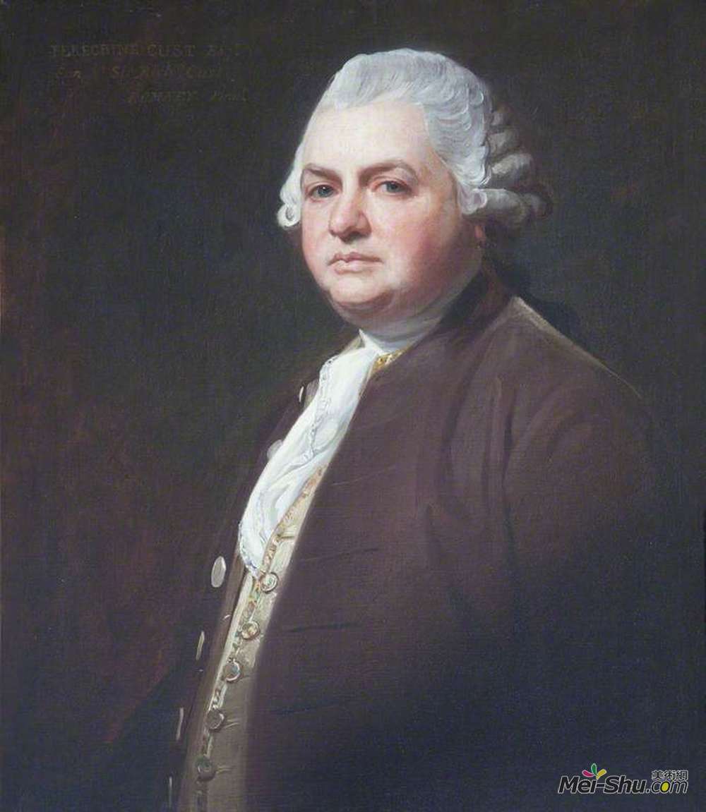 乔治·罗姆尼(George Romney)高清作品《Peregrine Cust (1723–1785), MP》