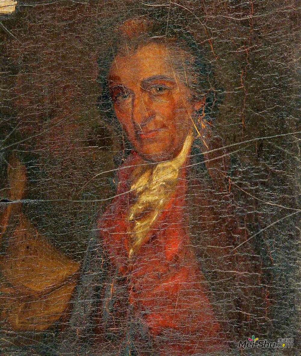 乔治·罗姆尼(George Romney)高清作品《托马斯潘恩（1737–1809）》
