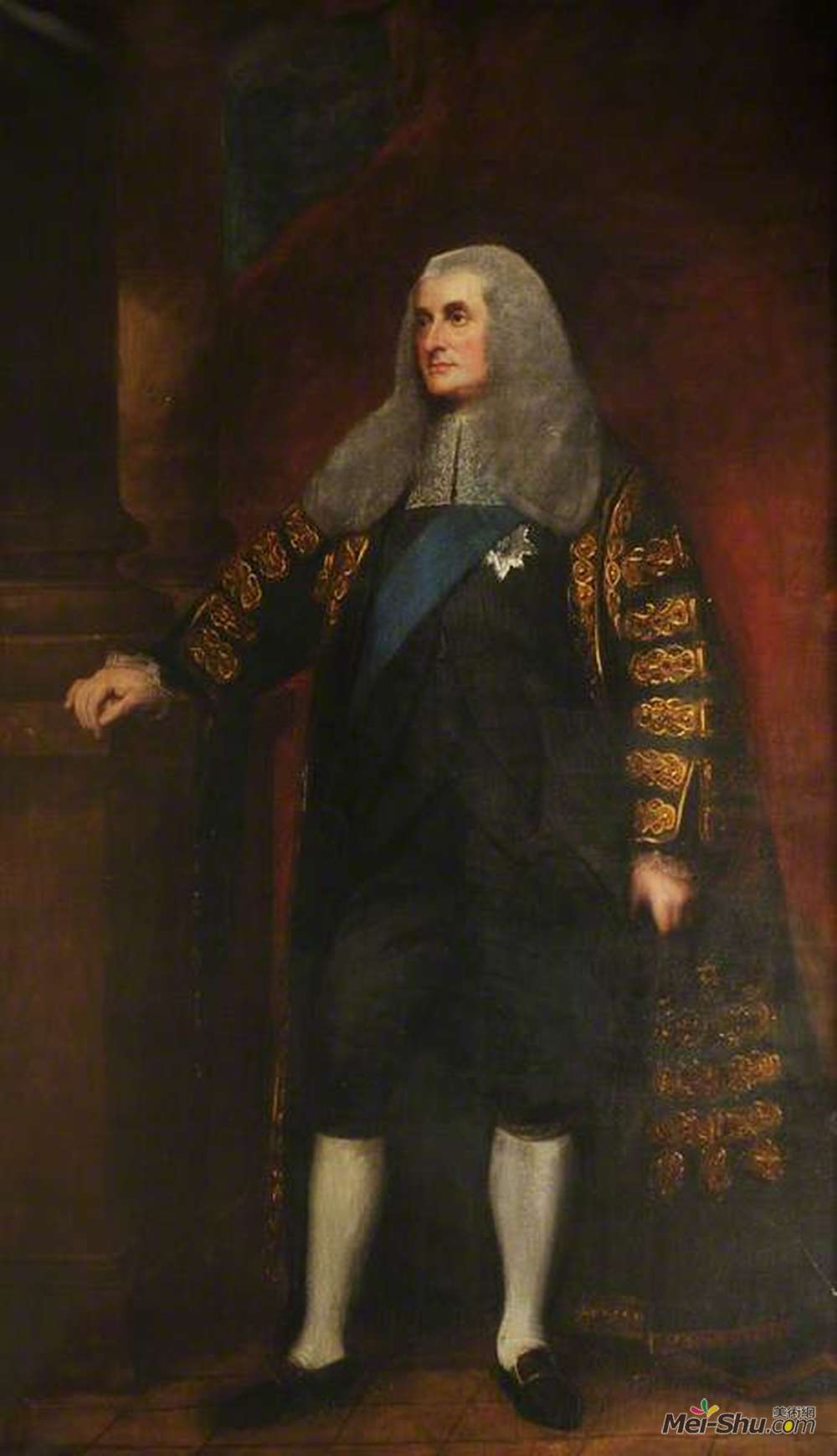 乔治·罗姆尼(George Romney)高清作品《William Henry Cavendish Bentinck (1738–1809), Duke of Portl》