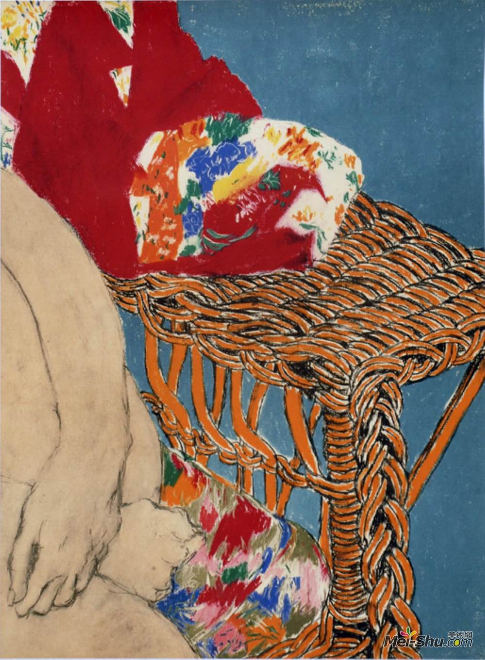 乔治西格尔(George Segal)高清作品《柳条摇椅上的女人》
