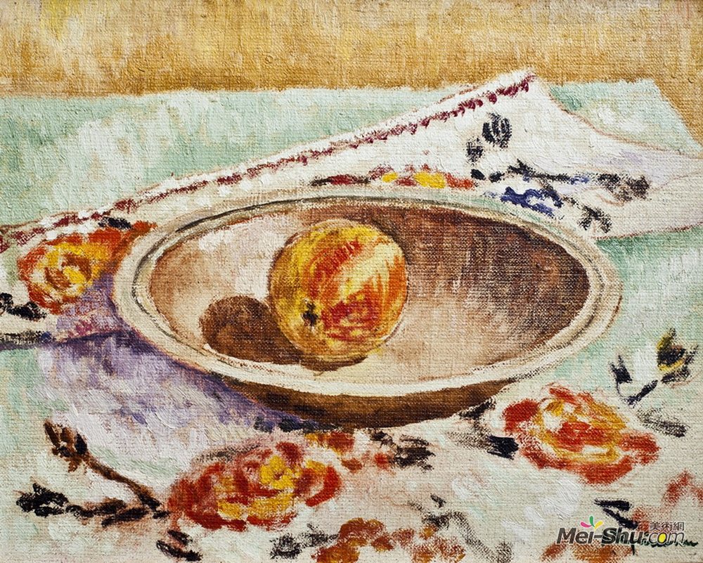 乔治·斯特凡内斯丘(George Stefanescu)高清作品《静物与苹果》