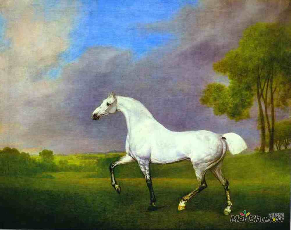 乔治·斯塔布斯(George Stubbs)高清作品《灰马》