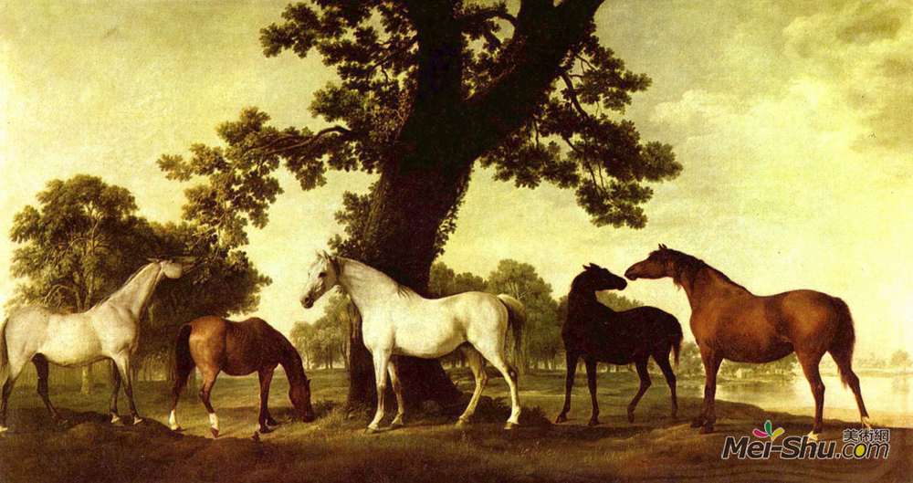 乔治·斯塔布斯(George Stubbs)高清作品《五种马》