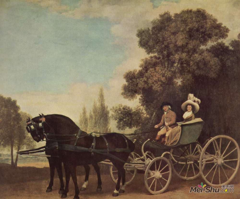 乔治·斯塔布斯(George Stubbs)高清作品《辉格党中的勋爵夫人》