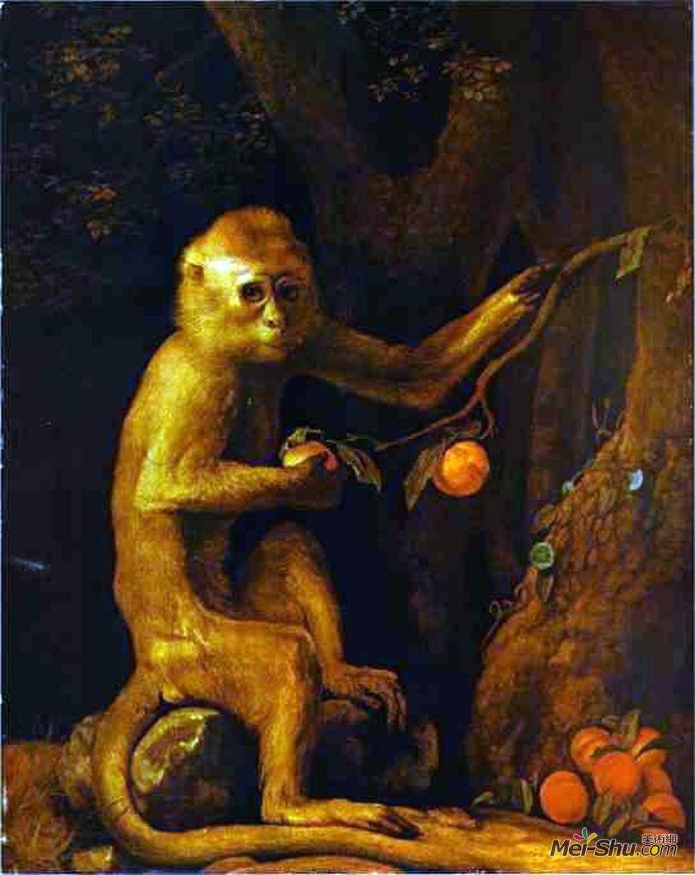 乔治·斯塔布斯(George Stubbs)高清作品《猴子肖像》