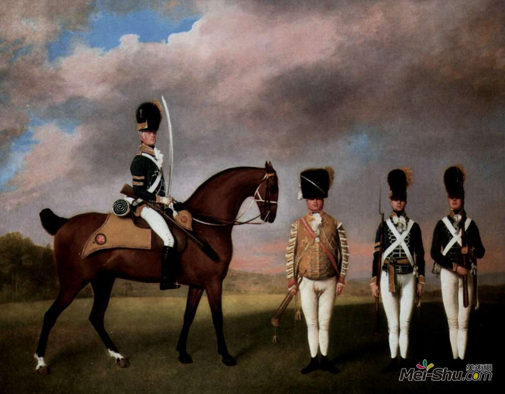乔治·斯塔布斯(George Stubbs)高清作品《第十龙骑兵团士兵》